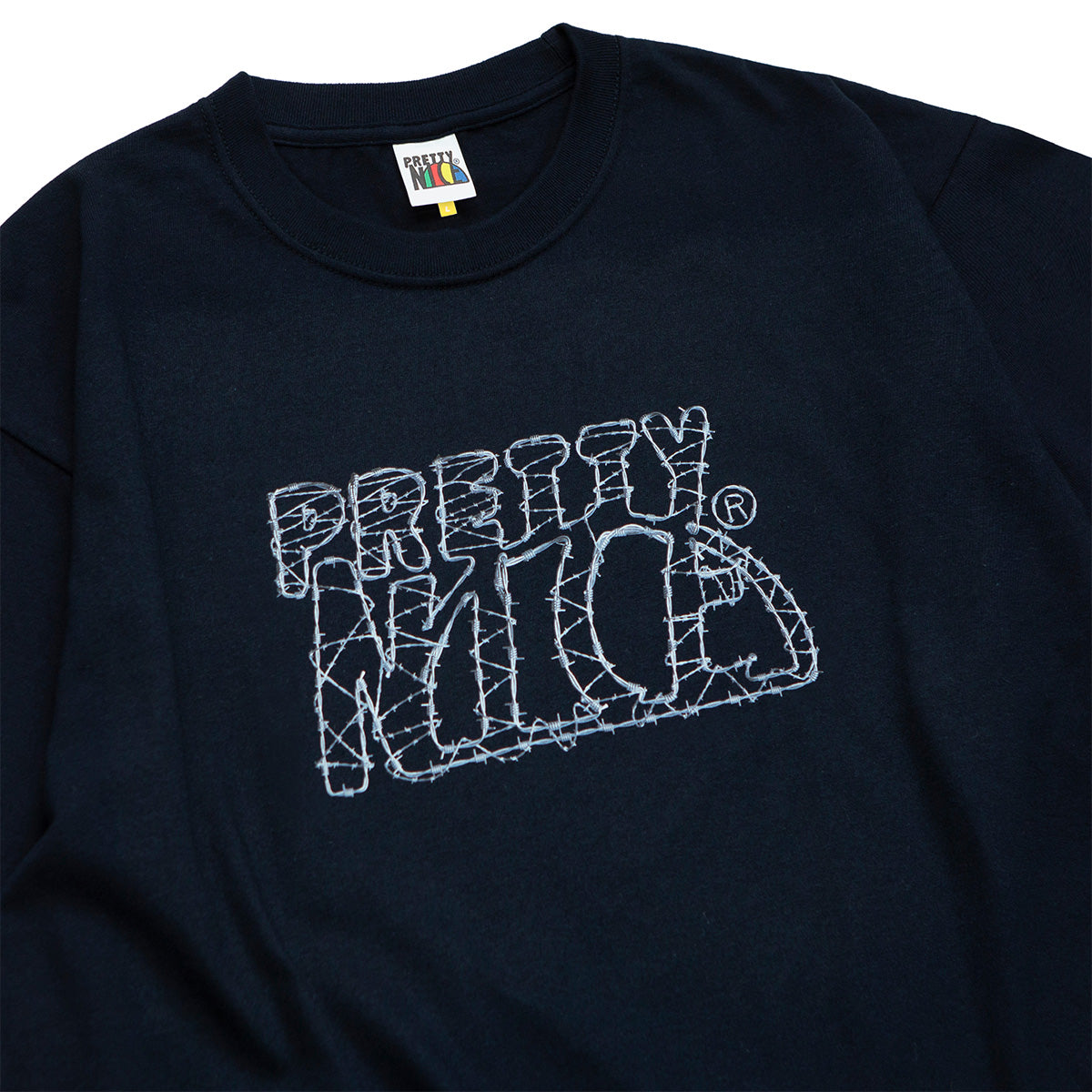 D.G.I.T. : Barbed Wire Logo Tee-Navy