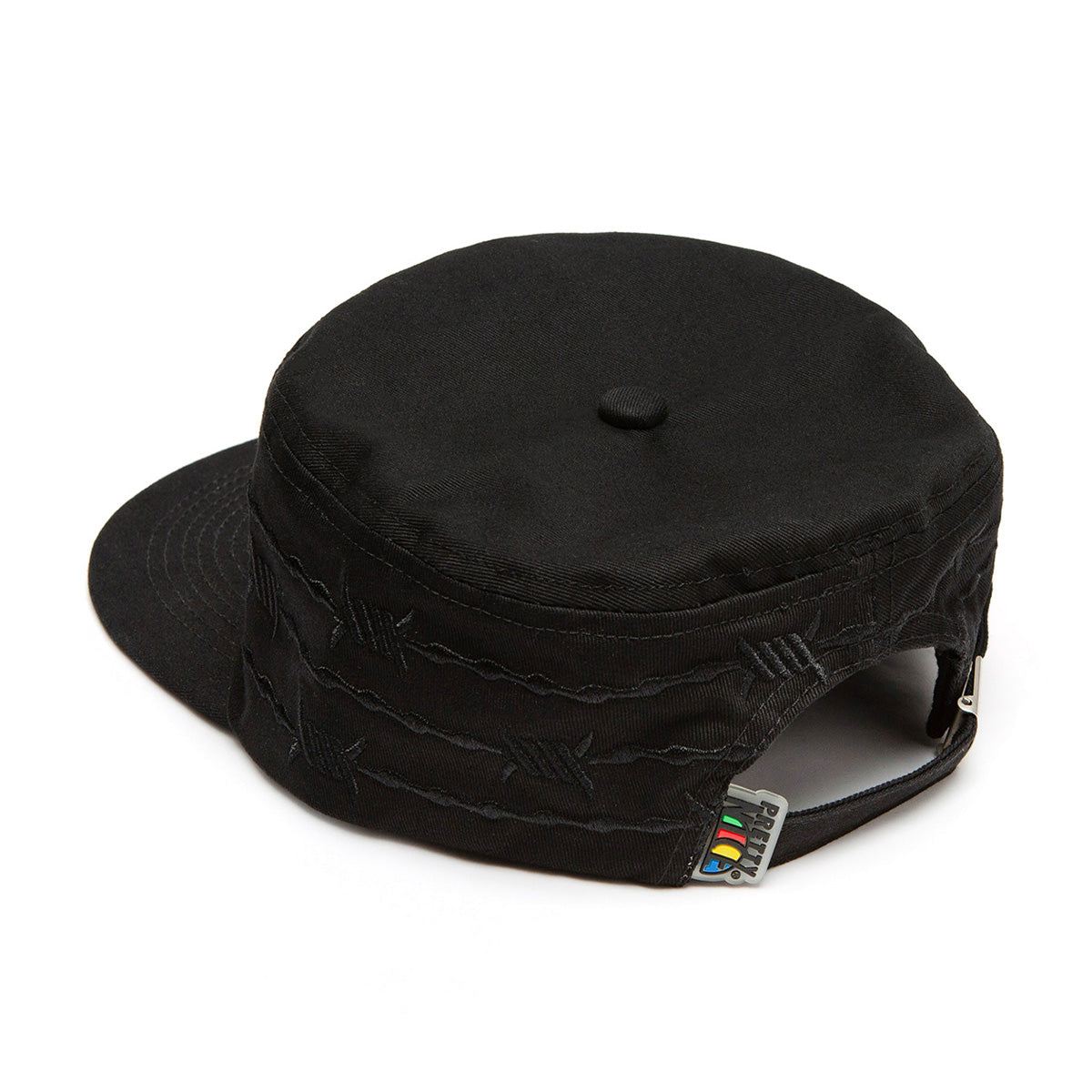 Barbed Wire Pillbox Cap-Black