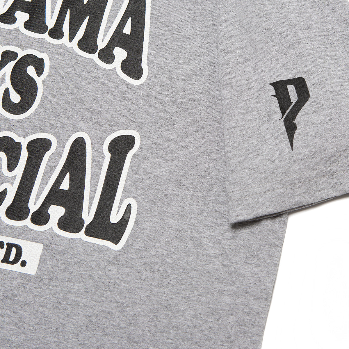 My MaMa Crack Print Heavyweight Tee-Grey