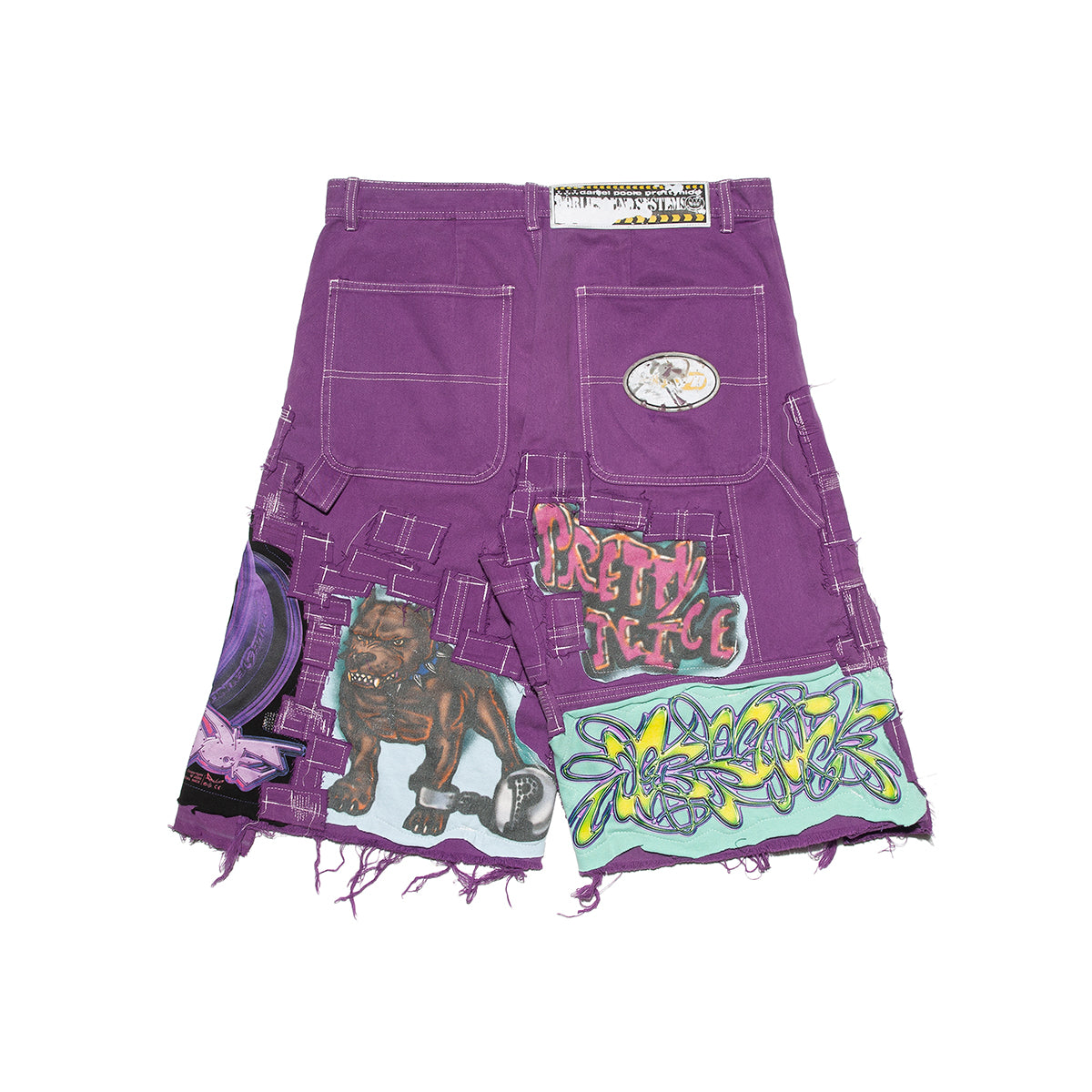 09 Rebuild Cargo Shorts-Purple