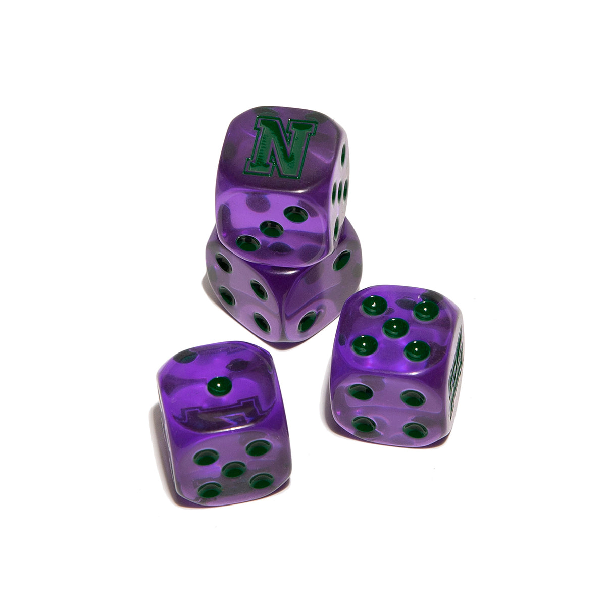 NSPN Transparent Dice-Purple