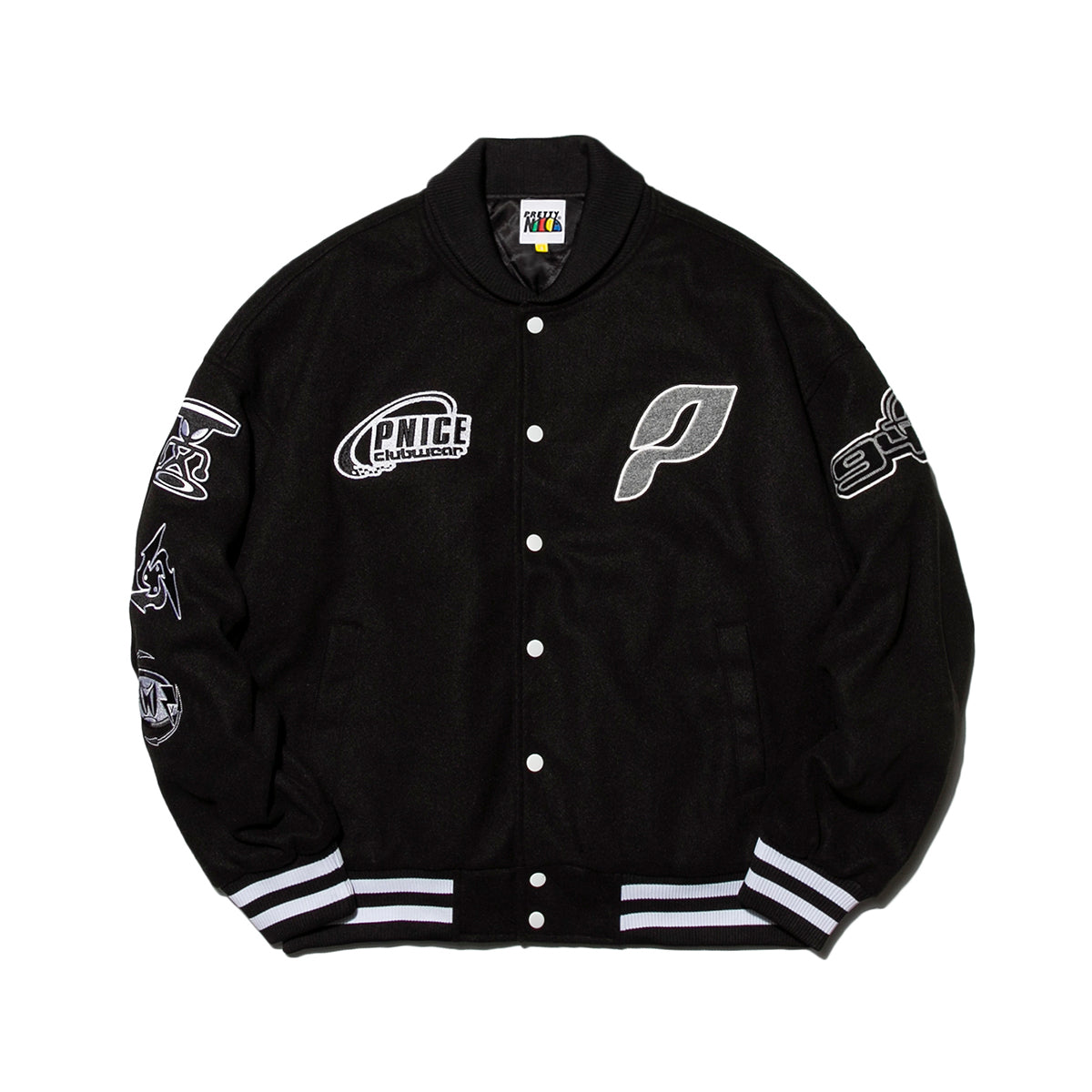 Clubwear Varsity Jacket-Black