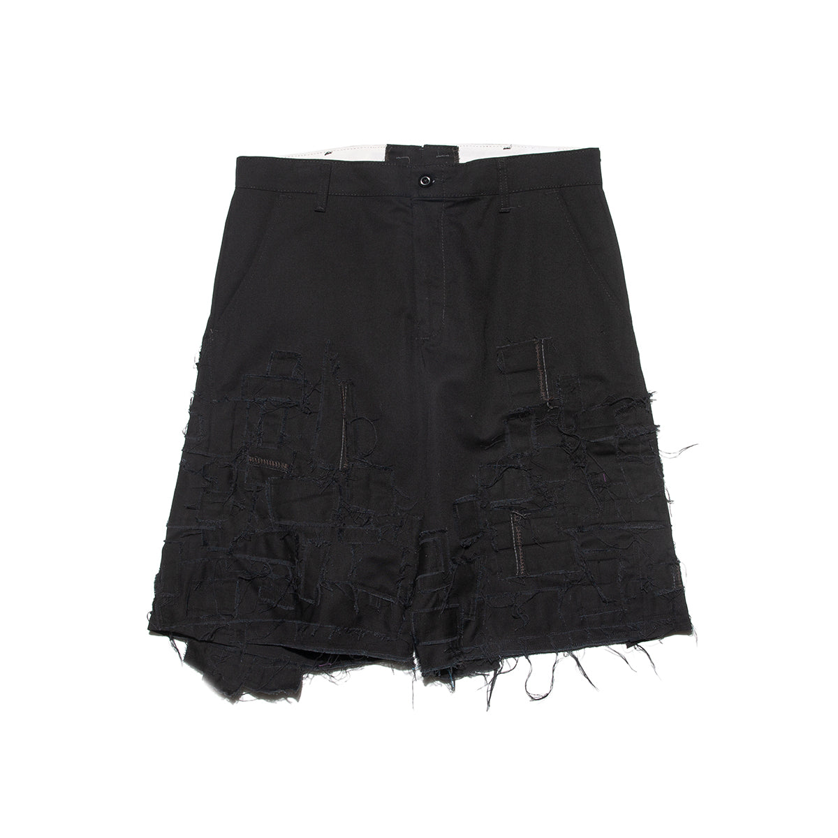 07 Rebuild Cargo Shorts-Black 