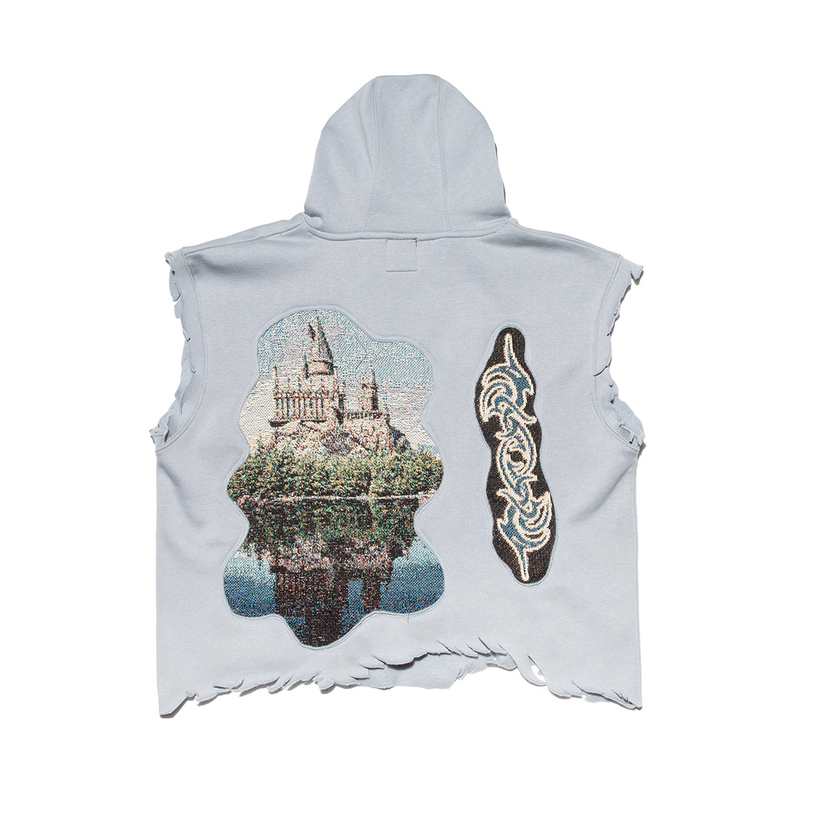 06 Rebuild Sleeveless Hoodie-Baby Blue