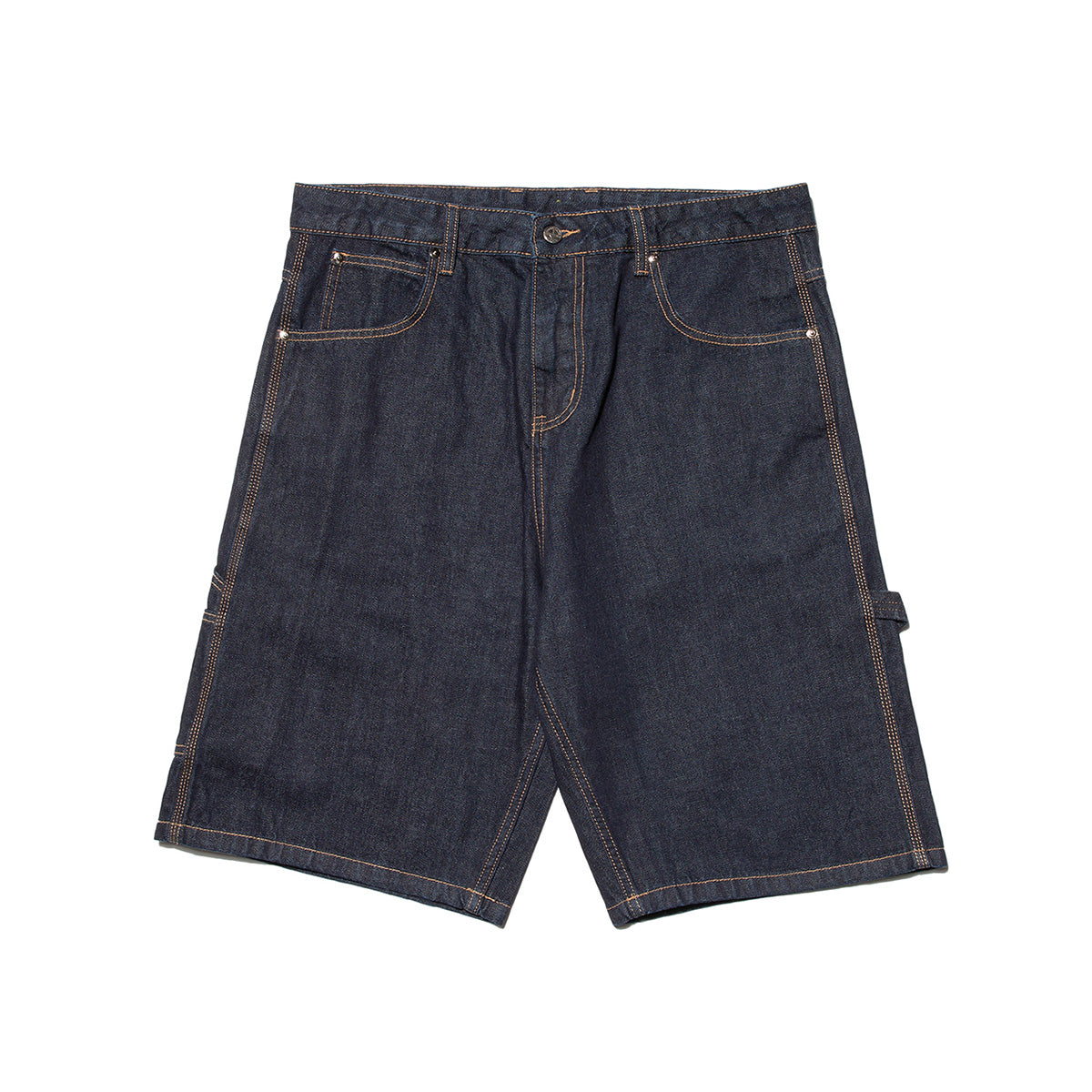 Bounce Loose Denim Shorts-Indigo 