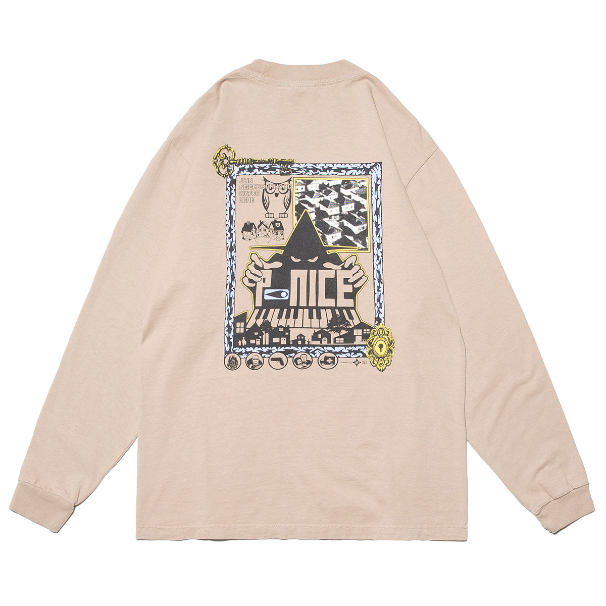 Neighborhood Watch L/S Tee-Oatmeal