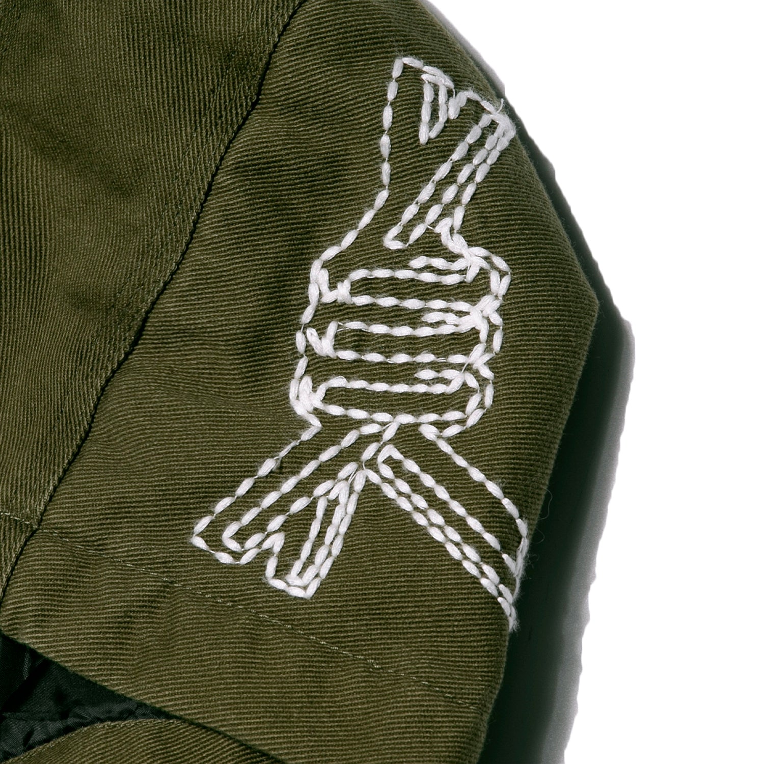 Barbed Wire Hooded Work Jacket-Green